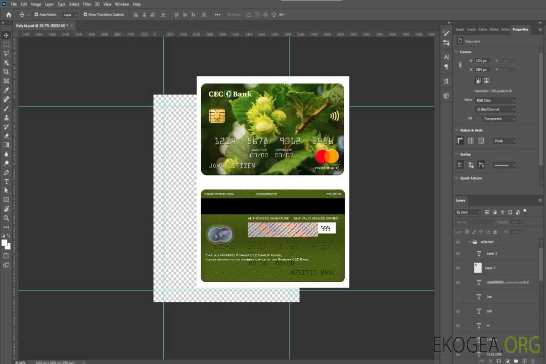 Carte Mastercard de la Roumanie CEC Bank template Carte Mastercard de la Roumanie CEC Bank template